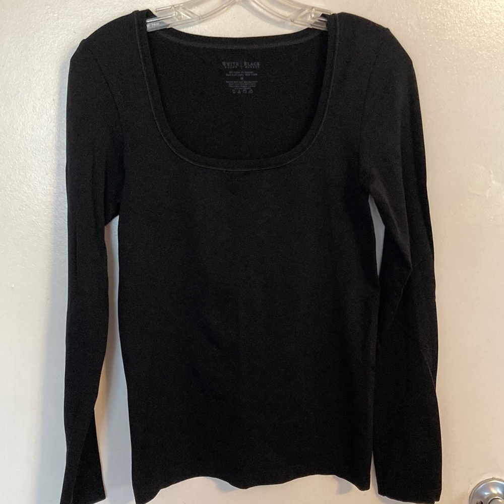 White House Black Market Women’s Square Neck Long Sleeve Tee (size M)